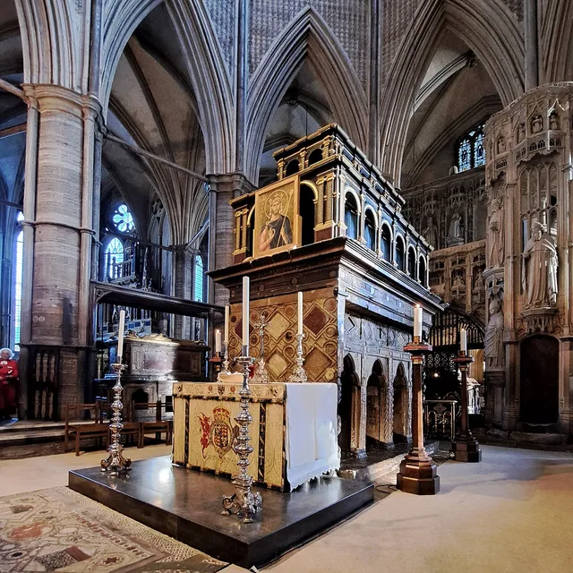 The chapel and shrine of Edward the Confessor in Westminster Abbey.