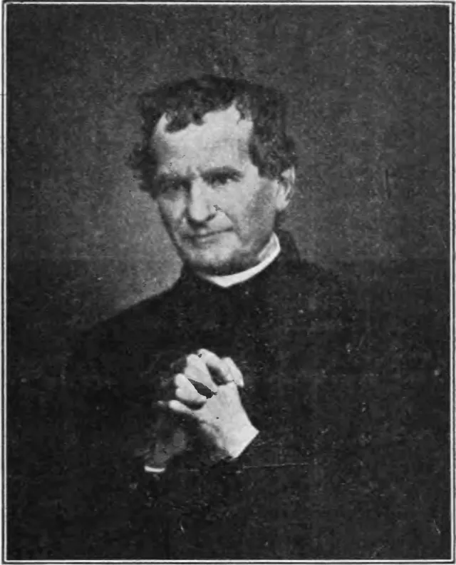 Historical printed portrait of John Bosco.