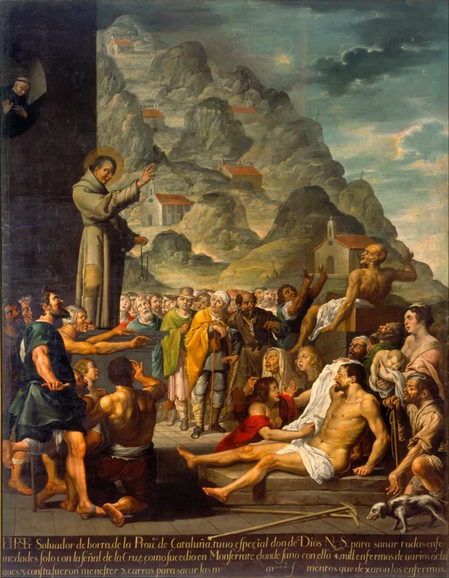 José Juárez, Miracles of the Blessed Salvador of Horta, seventeenth century, Museo Nacional de Arte, Mexico, accession 18572.