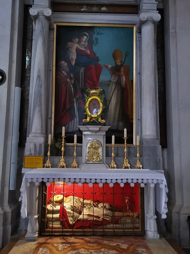 Display associated with Saint Silvan in the Church of Saint Blaise, Dubrovnik.