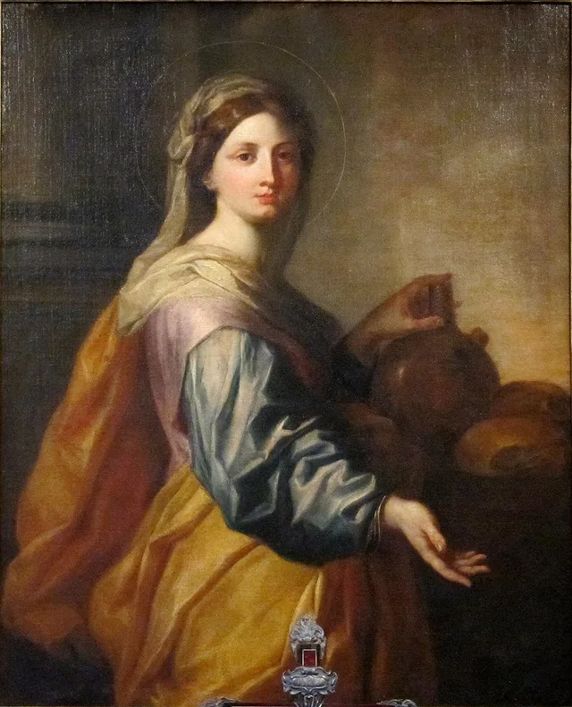 Arnould de Vuez, Sainte Zite, 1696, Hospice Comtesse, Lille; photograph by the Wikimedia contributor Velvet.